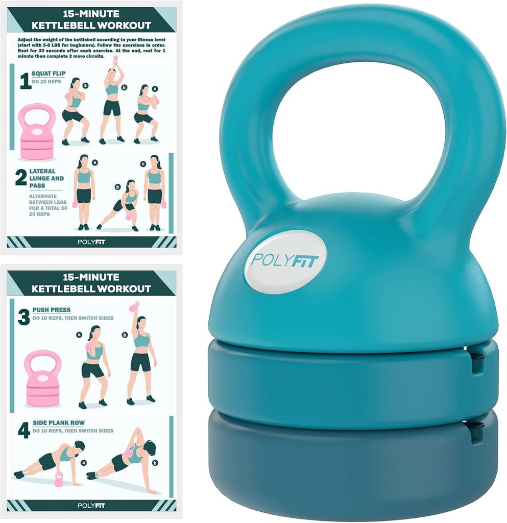 Polyfit Adjustable 5-12 lbs. Beginner Kettlebell Set